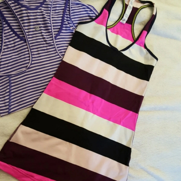 Striped Racerback Tank Tops - Picture 5 of 7